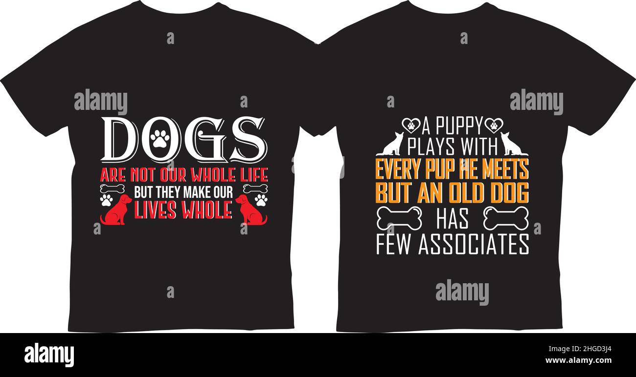 T-shirts chien drôle pour les humains, modèle de t-shirt animal Trainer Illustration de Vecteur