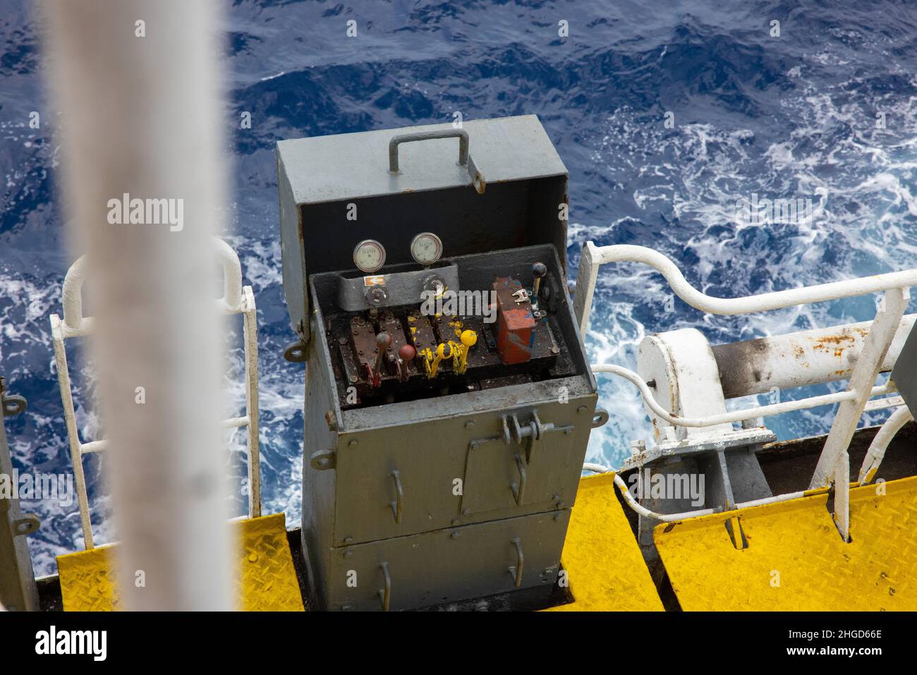 gros plan sur un ferry à partir de matériel mécanique Banque D'Images