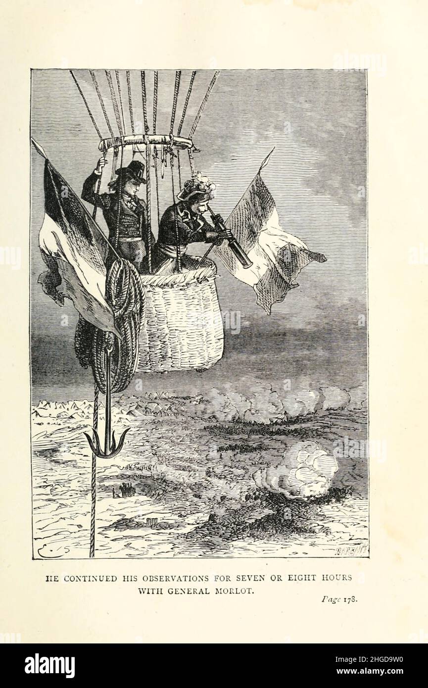 Il a poursuivi ses observations pendant sept ou huit heures avec le général Morlot d'Émile-Antoine Bayard de ' A Drama in the Air ' (en français : ''un drame dans les airs'') est une petite histoire d'aventure de Jules Verne.L'histoire a été publiée pour la première fois en août 1851 sous le titre 'Science for Families.Un voyage en ballon» ('la science en famille.Un voyage en ballon') au Musée des familles.En 1874, avec six illustrations, il a été inclus dans le Docteur Ox, la seule collection de nouvelles de Jules Verne publiées au cours de la vie de Verne.Une traduction anglaise de Anne T. Wilbur, publiée en mai 1852 dans Banque D'Images