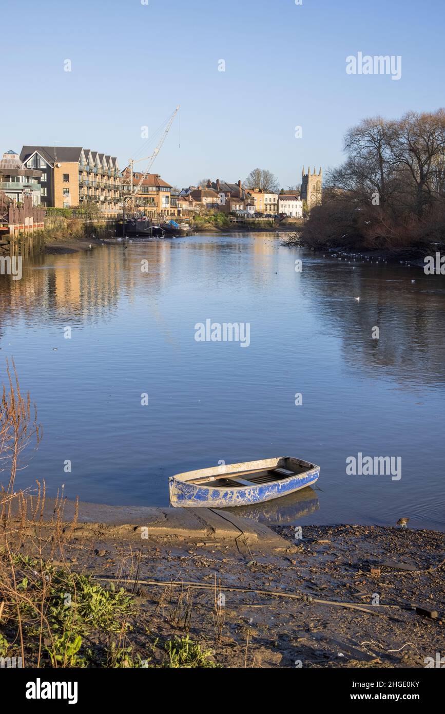 la tamise à l'ancien isleworth dans le quartier de hounslow à londres Banque D'Images