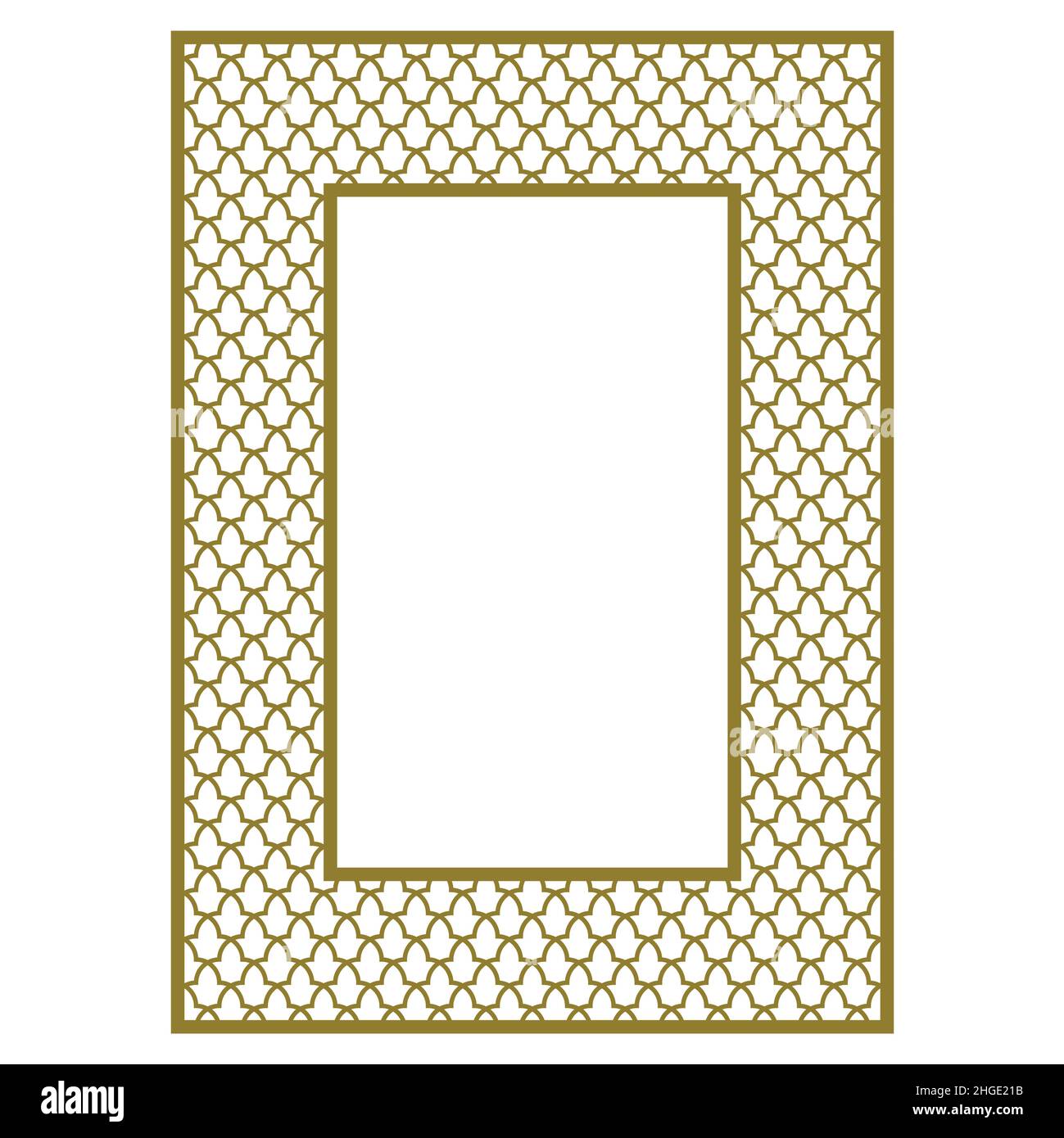 Cadre rectangulaire décoratif avec ornement Illustration de Vecteur