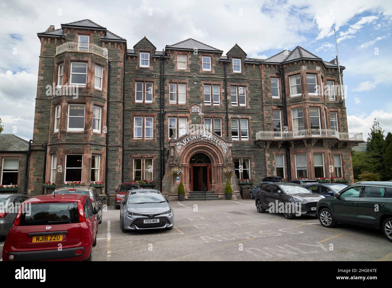 L'hôtel keswick maison de campagne à l'origine hôtel ferroviaire pour le cockermouth keswick et penrith compagnie de chemin de fer Lake district, cumbria, angleterre, royaume-uni Banque D'Images