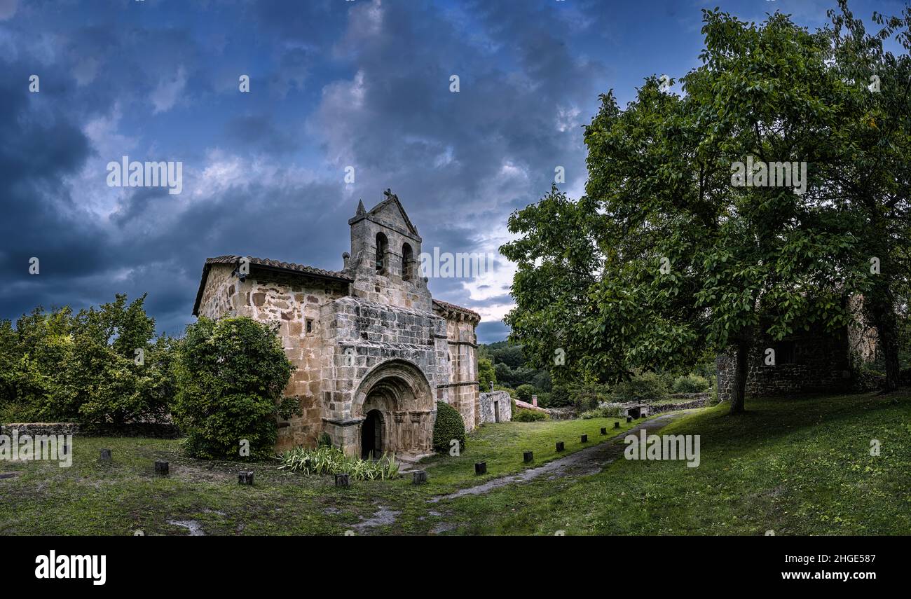 Hermitage roman, Crespo, Las Merindades, province de Burgos, Castilla y Leon, Espagne Banque D'Images