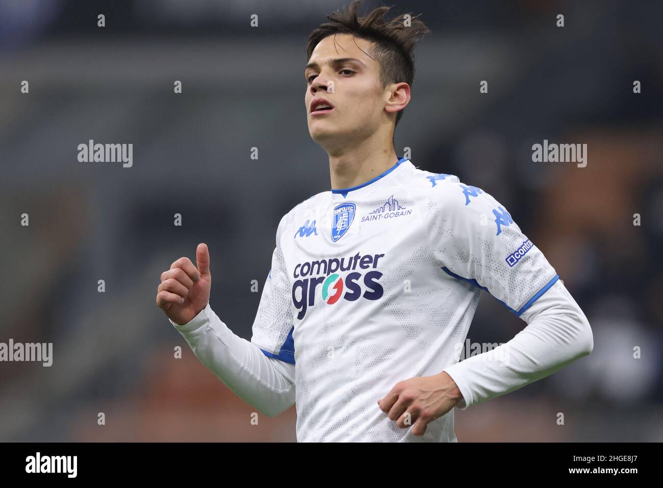 Milan, Italie, 19th janvier 2022.Samuele Ricci du FC Empoli lors du match de Coppa Italia à Giuseppe Meazza, Milan.Le crédit photo devrait se lire: Jonathan Moscrop / Sportimage Banque D'Images