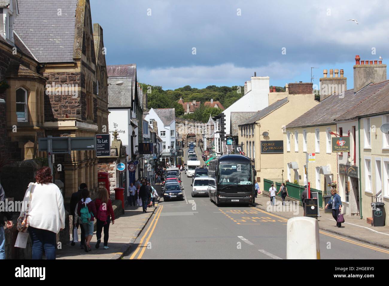 Conwy est une ville marchande fortifiée et une communauté située dans le quartier du comté de Conwy, sur la côte nord du pays de Galles Banque D'Images