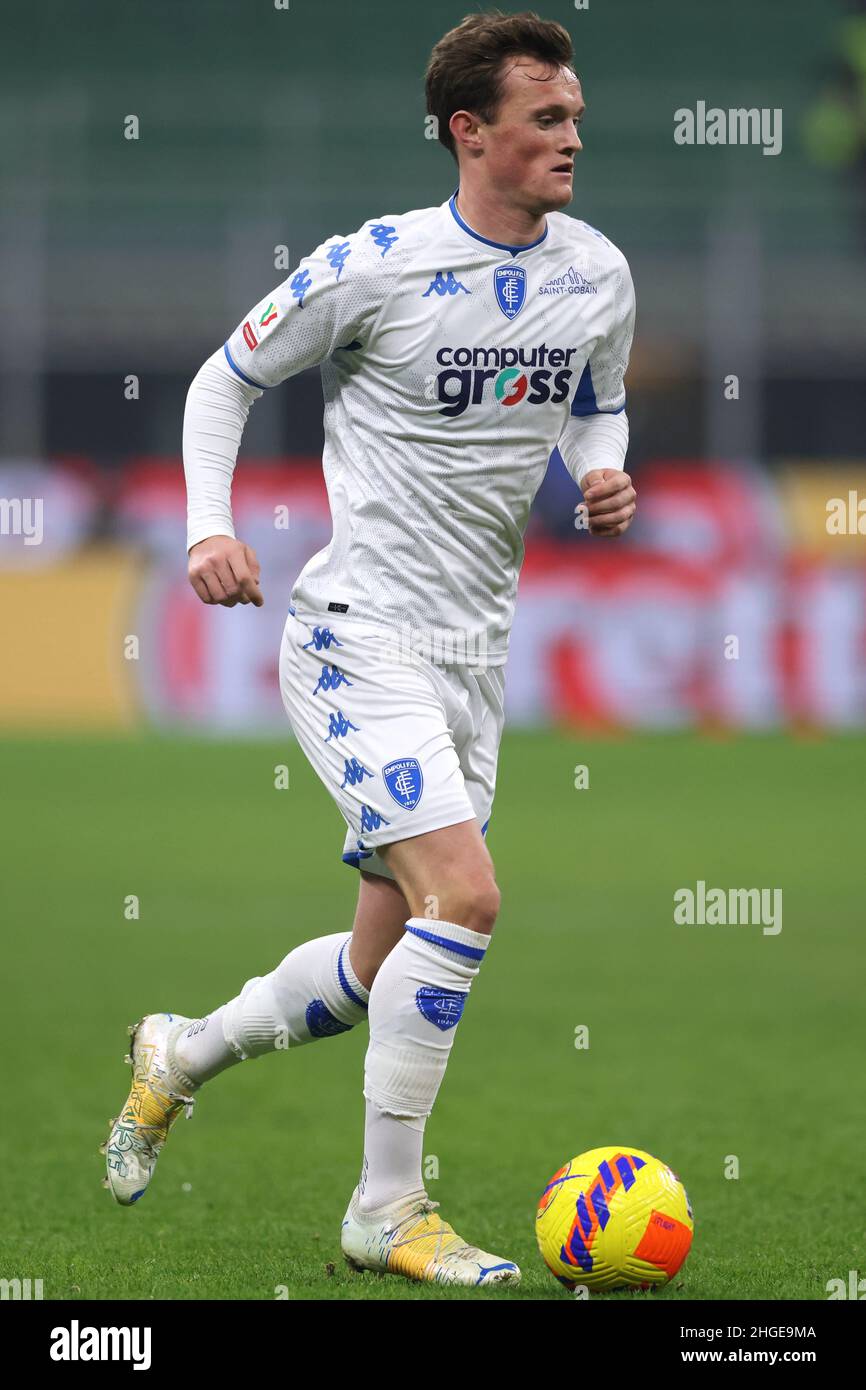 Milan, Italie, 19th janvier 2022.Liam Henderson du FC Empoli pendant le match de Coppa Italia à Giuseppe Meazza, Milan.Le crédit photo devrait se lire: Jonathan Moscrop / Sportimage Banque D'Images