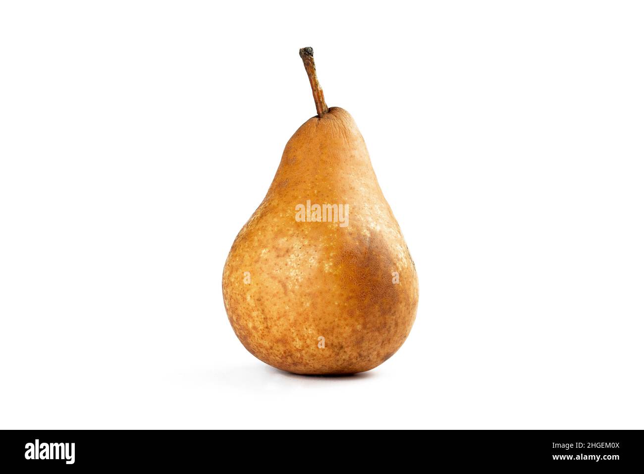 Poire.Poire jaune mûre et juteuse isolée sur fond blanc.Partie de l'ensemble. Banque D'Images