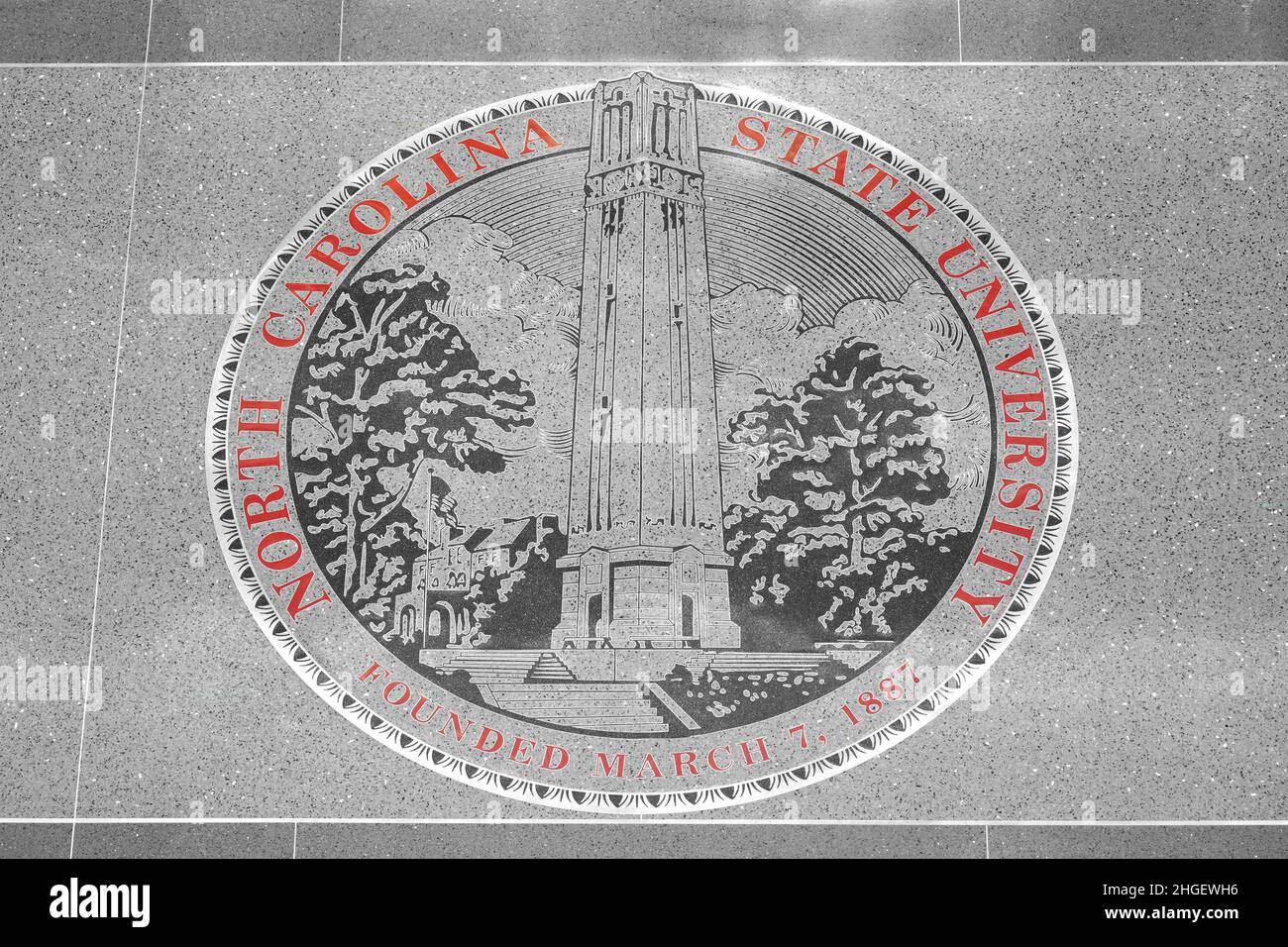 Raleigh, NC, États-Unis, 23 octobre 2021 : North Carolina State University Seal Banque D'Images