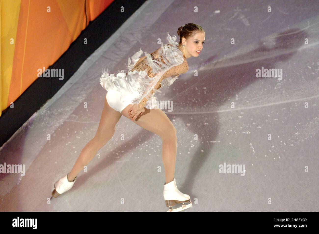 Turin Italie 2006-02-24: Turin Jeux Olympiques d'hiver 2006, patinoire de Palavela, gala de patinage .Carolina Kostner pendant la représentation Banque D'Images