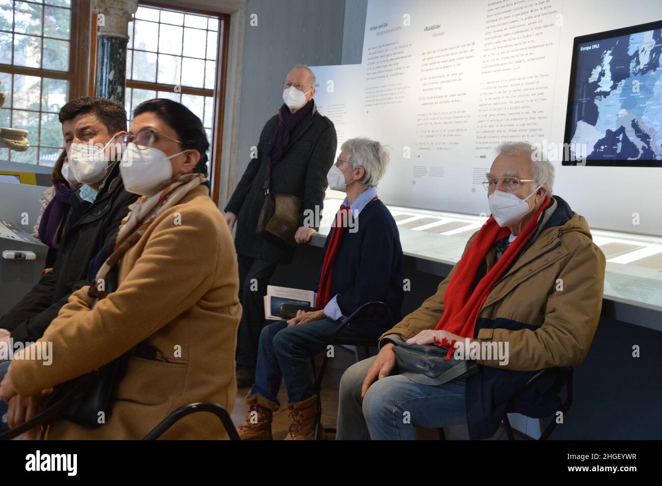 Maison de la Conférence de Wannsee à Wannsee, Berlin, Allemagne - 20 janvier 2022 - 80th anniversaire de la Conférence de Wannsee. Banque D'Images