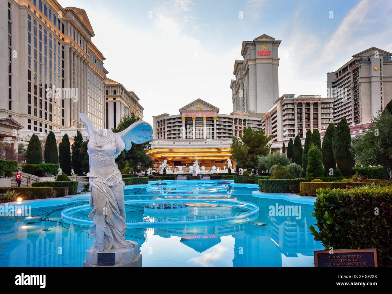 La fontaine du Caesars Palace sur le Strip de Las Vegas Banque D'Images