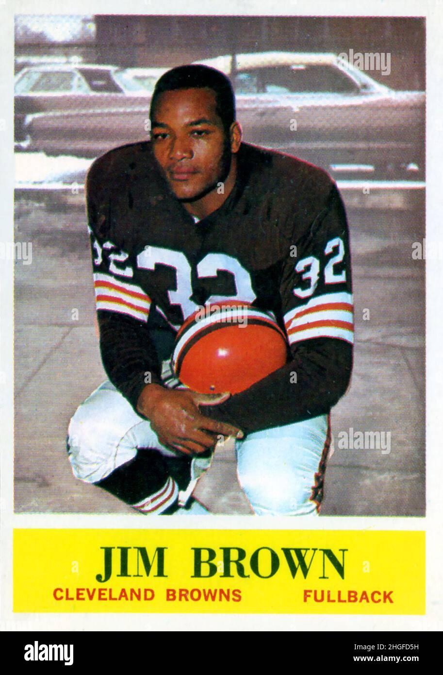 Jim Brown 1964 Philadelphia Gum carte de football avec les Cleveland Browns Banque D'Images