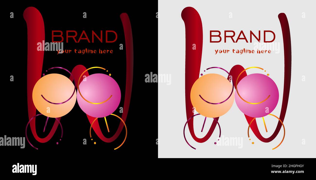 logo abstrait avec deux verres de vin et une lettre w en arrière-plan 1 Illustration de Vecteur