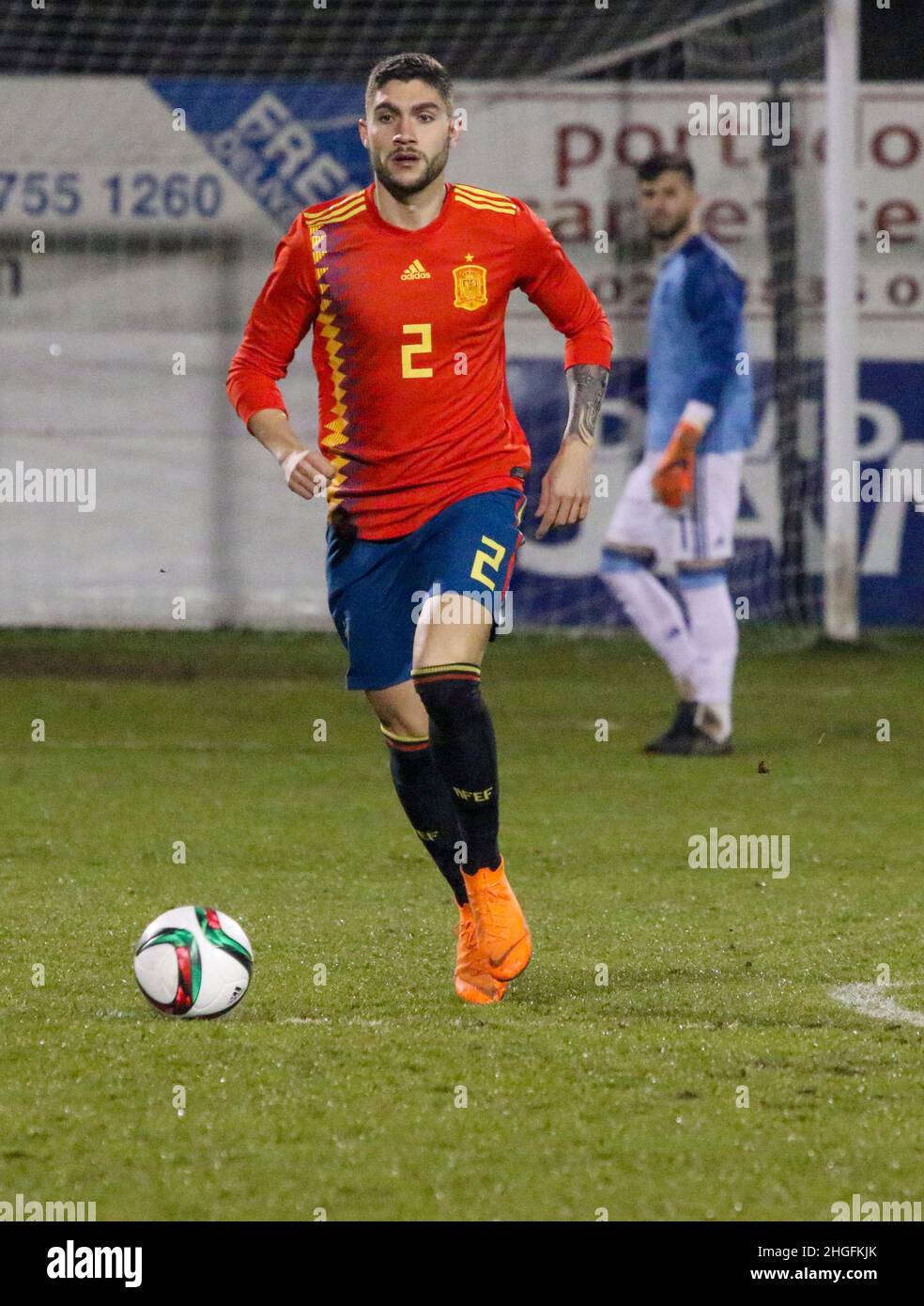 Shamrock Park, Portatown, Irlande du Nord Royaume-Uni.22 mars 2018.International football - 2019 UEFA moins de 21 ans qualificateur de championnat - Groupe 2 - Irlande du Nord / Espagne.Unai Nunez d'Espagne (2) Banque D'Images