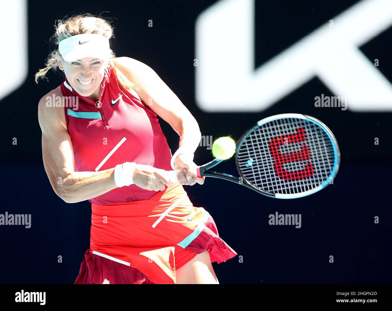 Melbourne, Australie.21st janvier 2022.Victoria Azarenka dans le troisième tour d'action Australian Open tennis 2022 Melbourne Park, Australia Day 5 Vendredi 20 janvier 2022 PHOTO PAR KARL WINTER Credit: Roger Parker/Alay Live News Banque D'Images