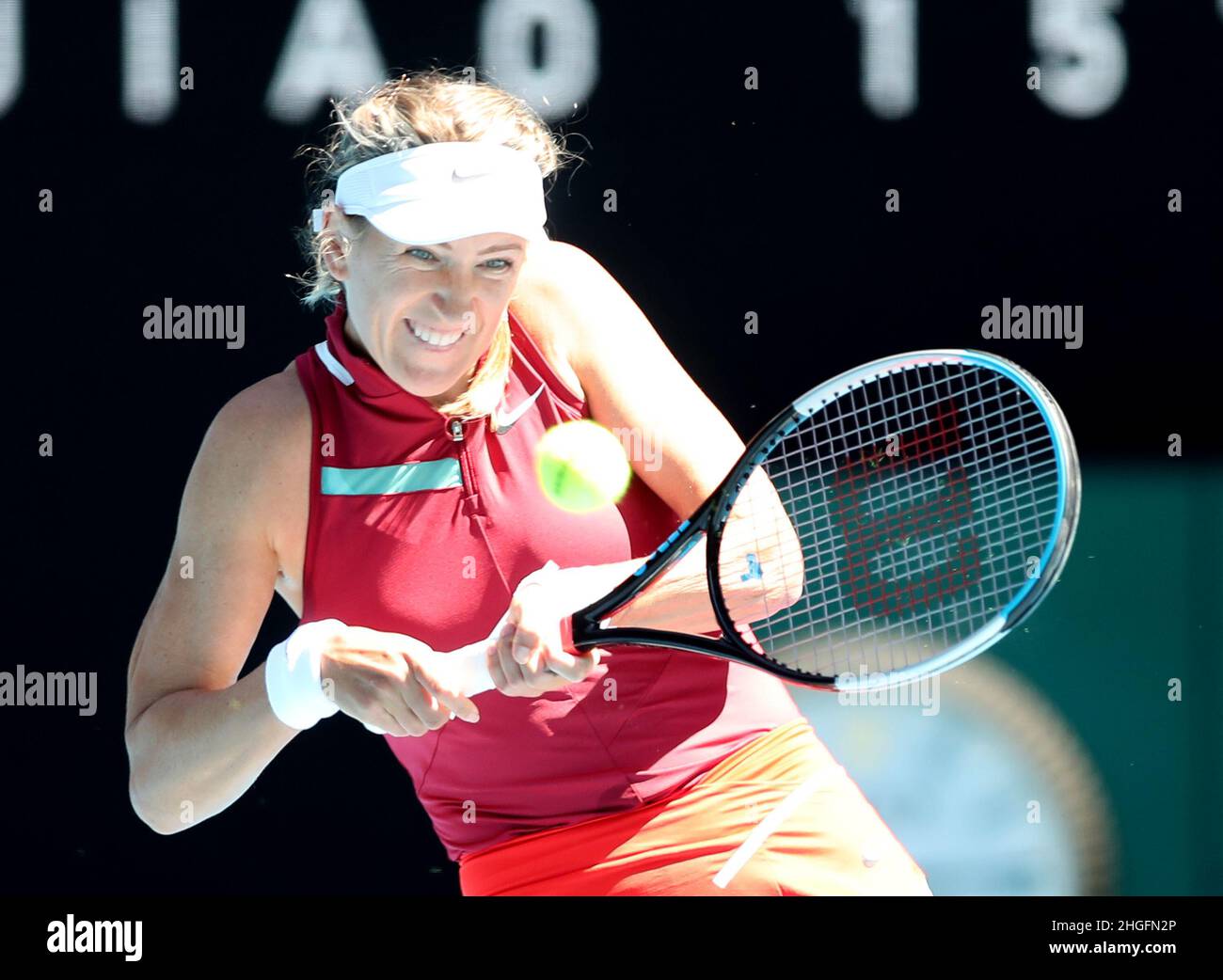 Melbourne, Australie.21st janvier 2022.Victoria Azarenka dans le troisième tour d'action Australian Open tennis 2022 Melbourne Park, Australia Day 5 Vendredi 20 janvier 2022 PHOTO PAR KARL WINTER Credit: Roger Parker/Alay Live News Banque D'Images