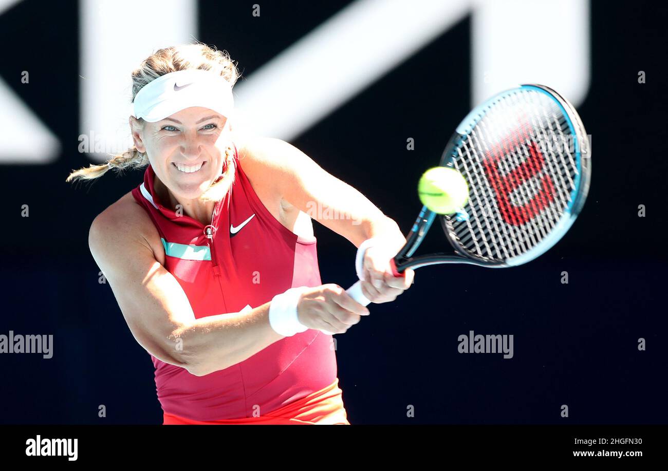 Melbourne, Australie.21st janvier 2022.Victoria Azarenka dans le troisième tour d'action Australian Open tennis 2022 Melbourne Park, Australia Day 5 Vendredi 20 janvier 2022 PHOTO PAR KARL WINTER Credit: Roger Parker/Alay Live News Banque D'Images