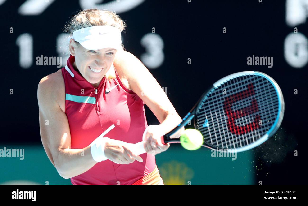 Melbourne, Australie.21st janvier 2022.Victoria Azarenka dans le troisième tour d'action Australian Open tennis 2022 Melbourne Park, Australia Day 5 Vendredi 20 janvier 2022 PHOTO PAR KARL WINTER Credit: Roger Parker/Alay Live News Banque D'Images