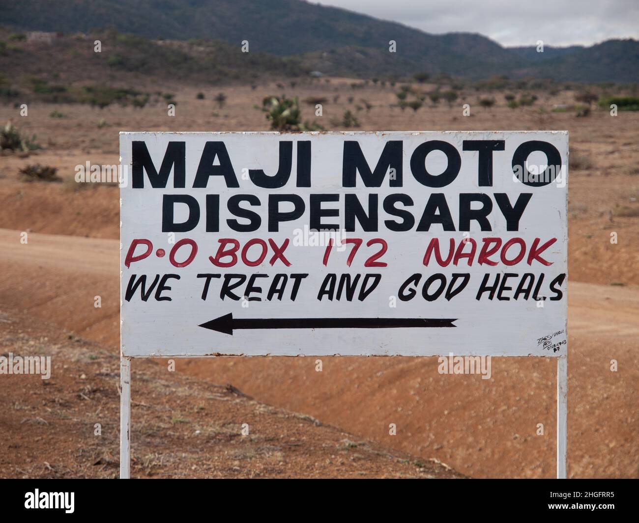 Maji moto Dispensary and Vaccines, Kenya, Afrique Banque D'Images