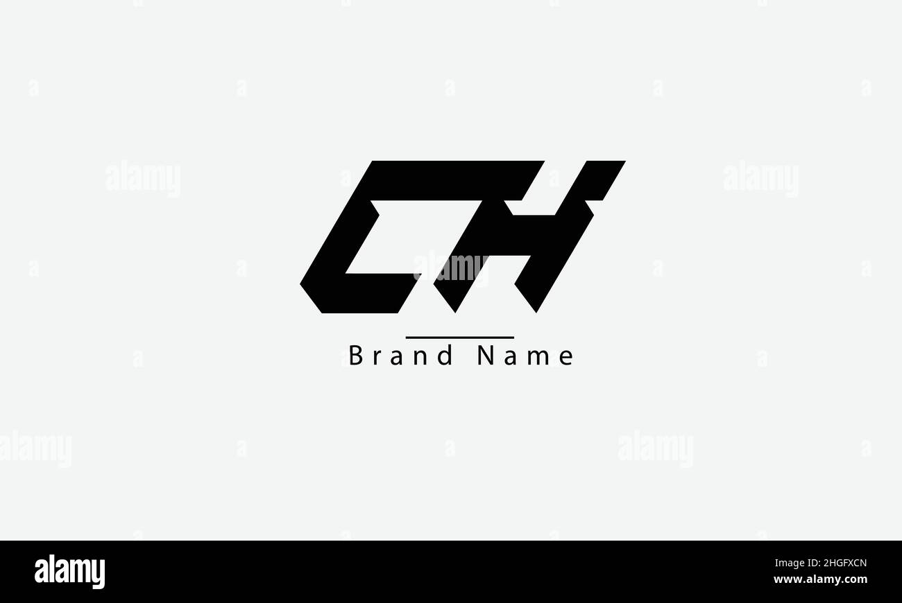 CH HC C H résumé logo vecteur modèle monogramme Illustration de Vecteur
