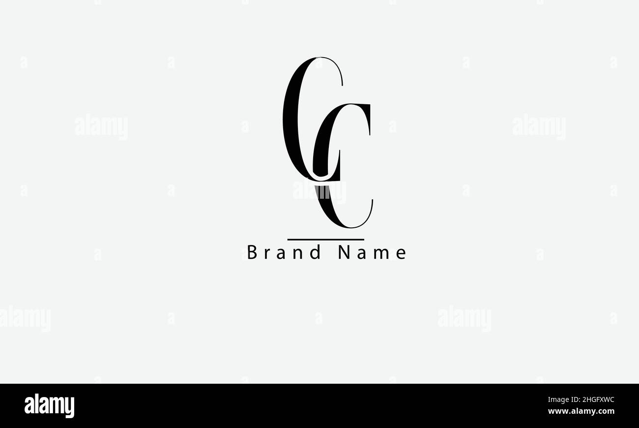 MODÈLE de monogramme DE LOGO vectoriel ABSTRAIT CC C. Illustration de Vecteur