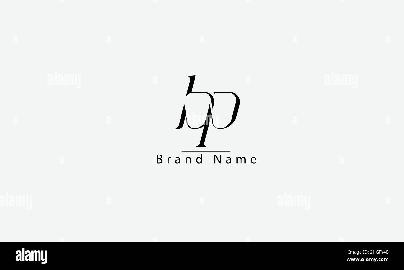 BP PB B P modèle de monogramme de logo vectoriel abstrait Illustration de Vecteur