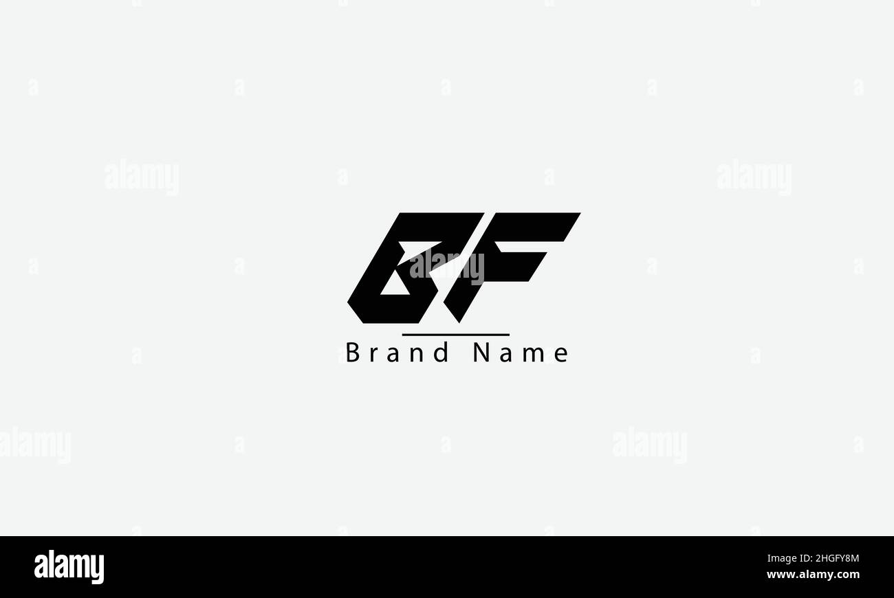 BF FB B F résumé logo vecteur modèle monogramme Illustration de Vecteur