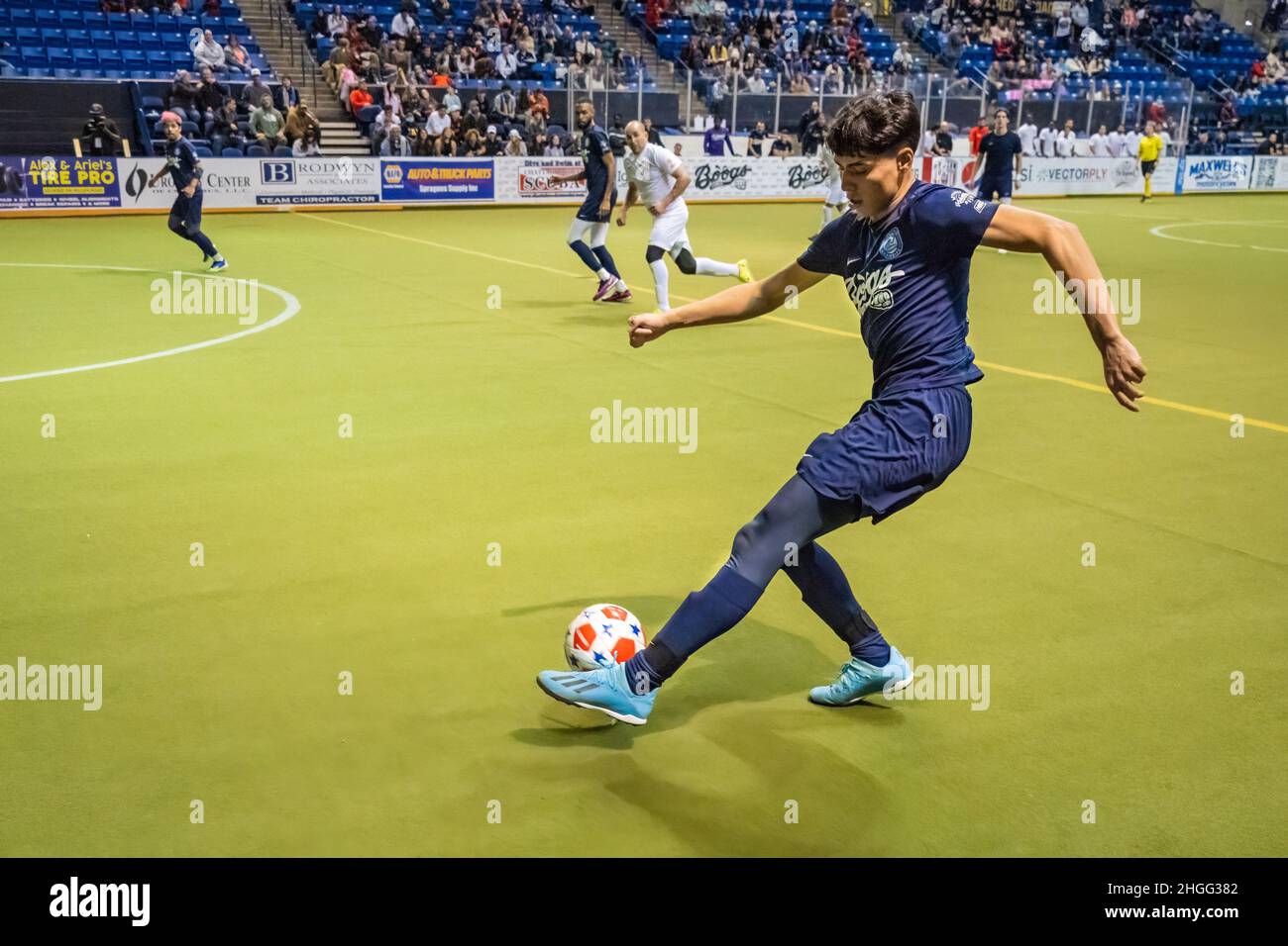 Match de la National Indoor Soccer League entre le Columbus Rapids FC et le Rome gladiateurs FC au Columbus Civic Center à Columbus, Géorgie.(ÉTATS-UNIS) Banque D'Images