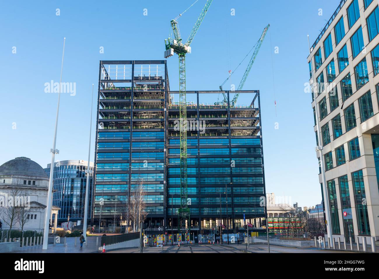 Un bloc de bureaux de Centenary Way est sur le point d'être achevé dans le développement de Birmingham Paradise Banque D'Images