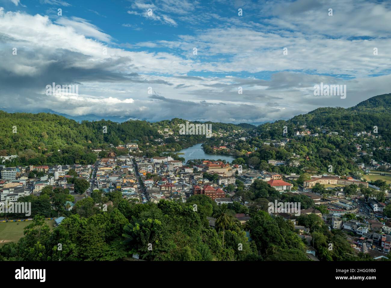 Paysage urbain de Kandy, Sri Lanka, Asie Banque D'Images