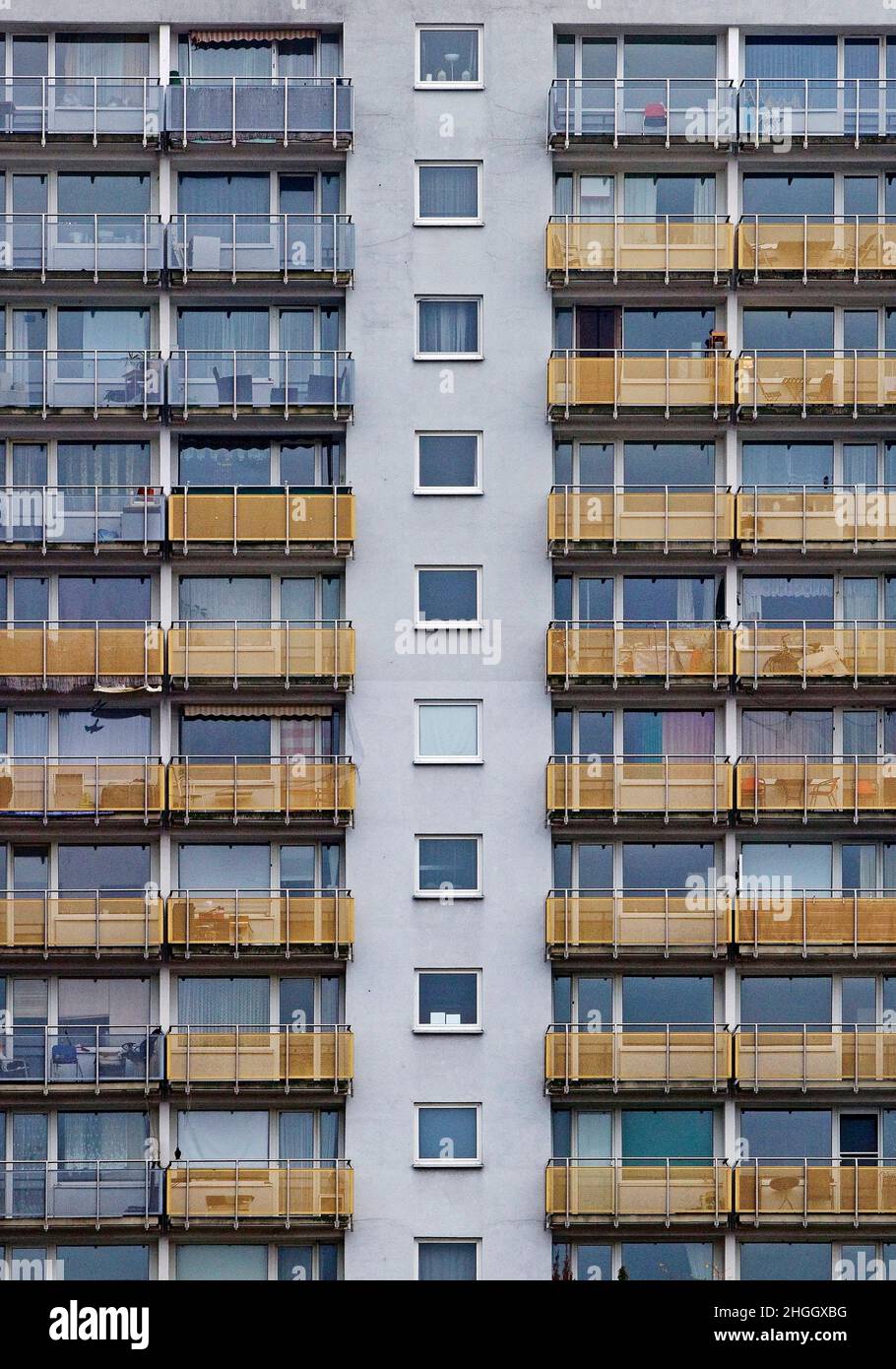 Bâtiment multi-stockage, détail, Allemagne, Hesse, Cassel Banque D'Images