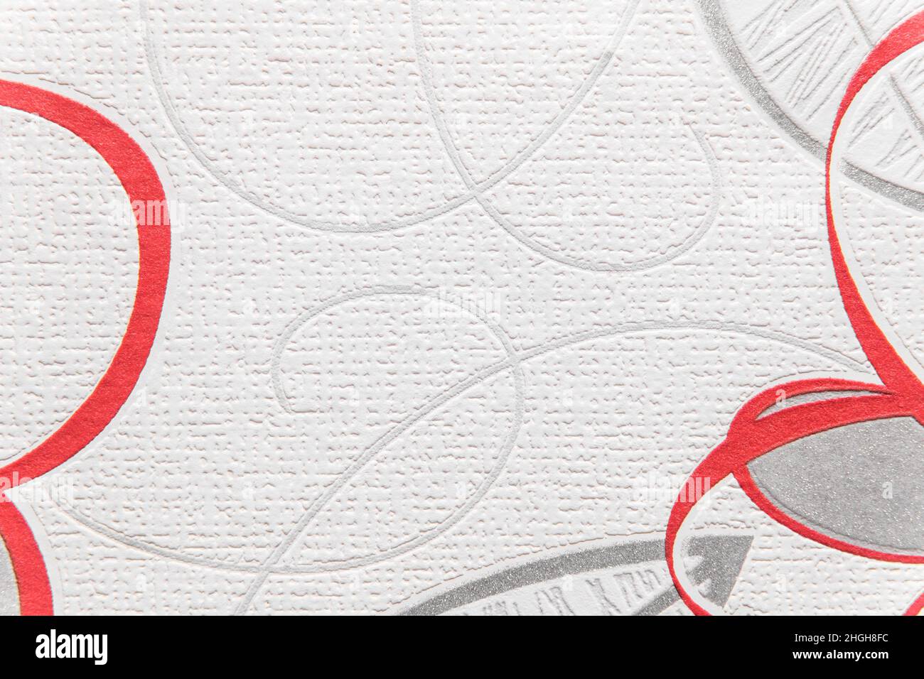 Motif de papier peint abstrait avec fond de texture de papier de détail rouge. Banque D'Images