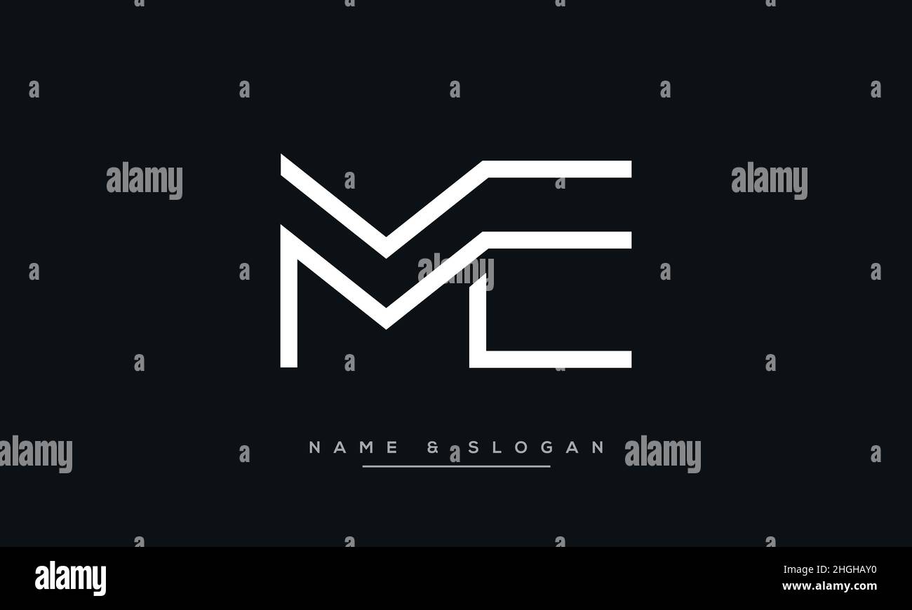 Lettre MODERNE abstraite ME, logo EM.Vecteur d'icône me, EM initial minimal Illustration de Vecteur
