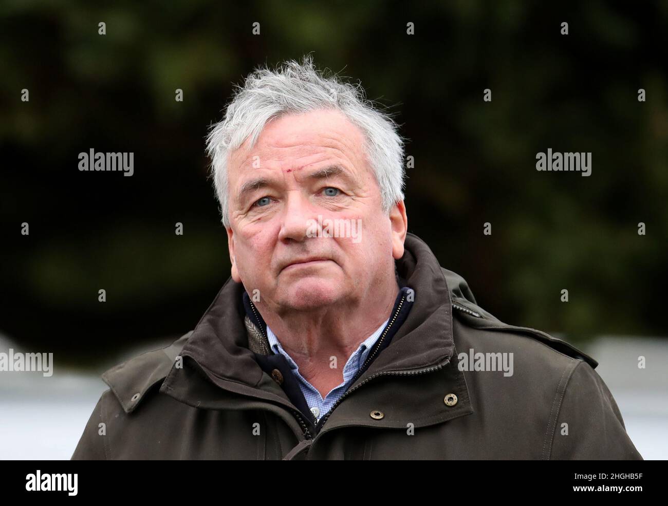 L'entraîneur Nigel Twiston-Davies pendant la première journée du Winter million Festival à l'hippodrome de Lingfield Park, Surrey.Date de la photo: Vendredi 21 janvier 2022. Banque D'Images