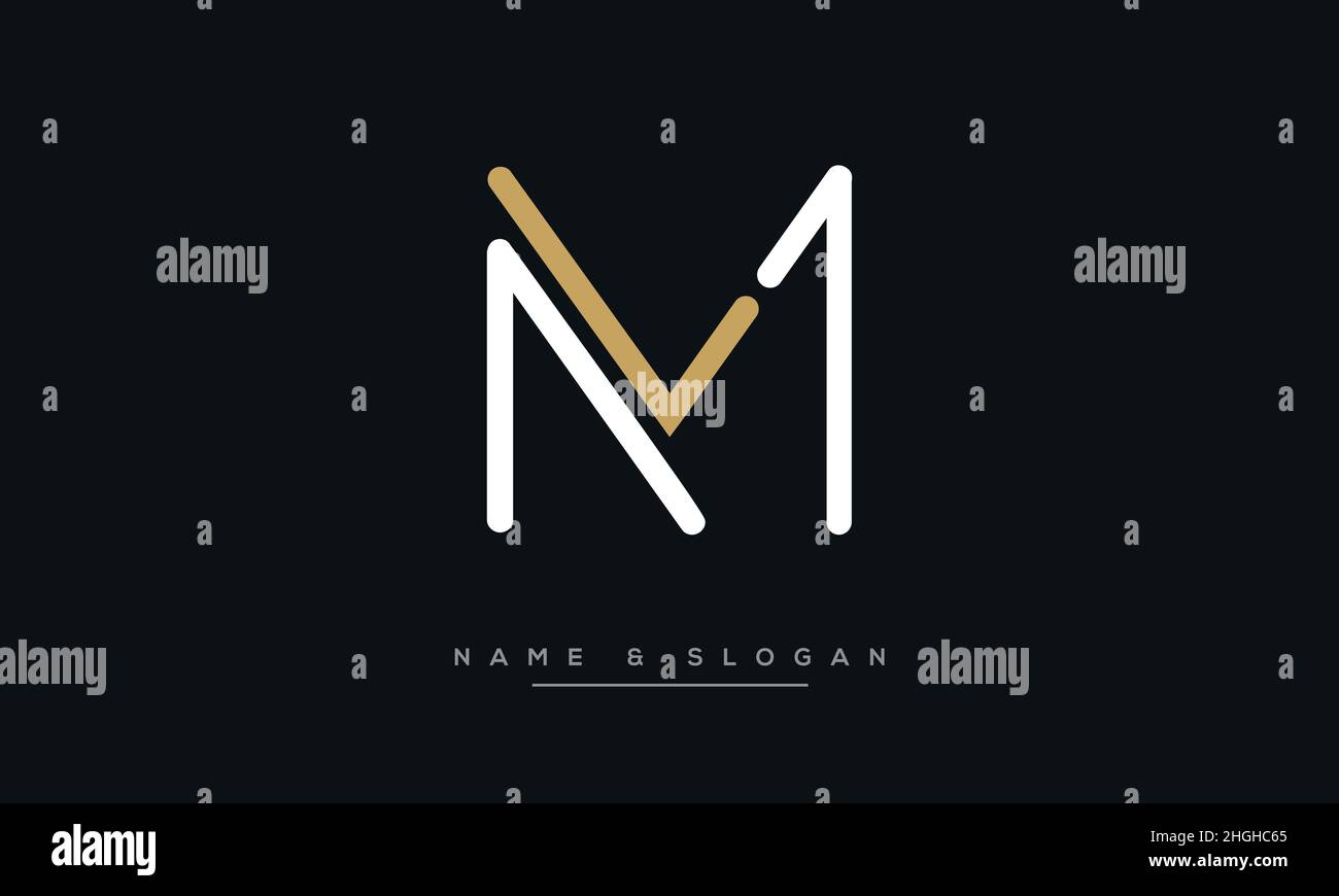 Lettre ML abstraite moderne, logo LM.Vecteur d'icône minimal ML, LM initial Illustration de Vecteur