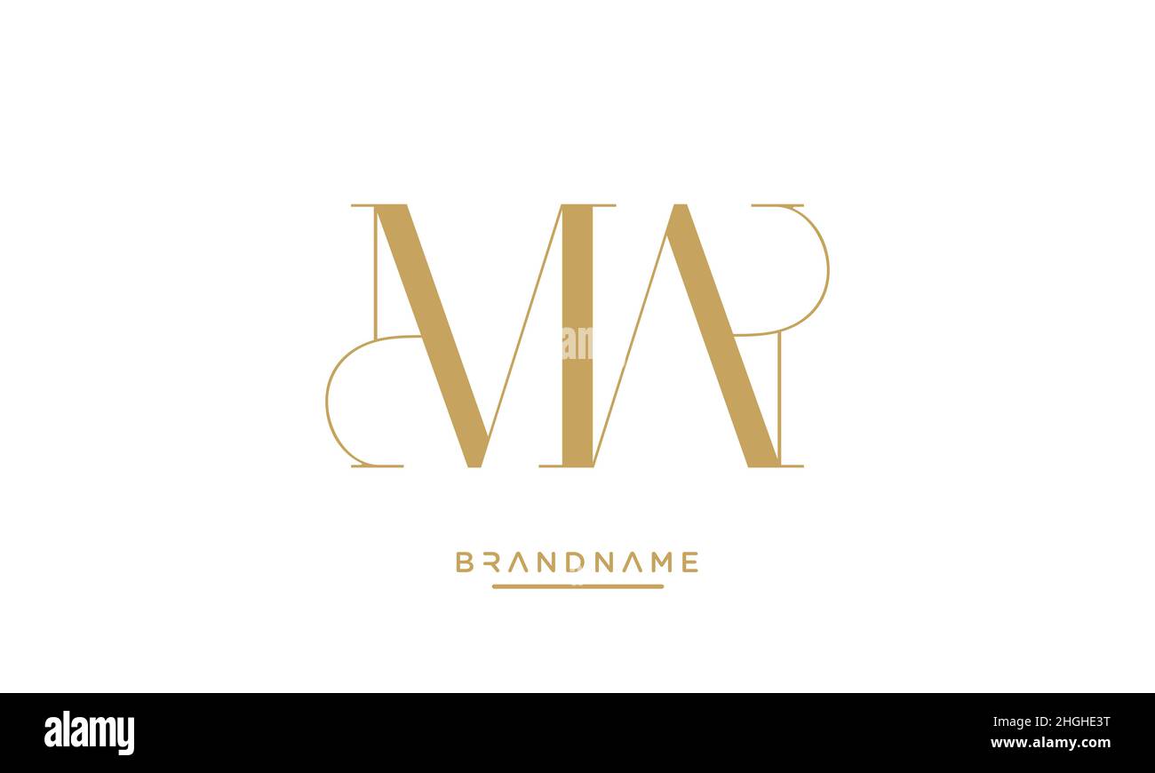 Lettre moderne abstraite MW, logo WM.Minimum MW, WM initial basé icône vecteur Illustration de Vecteur