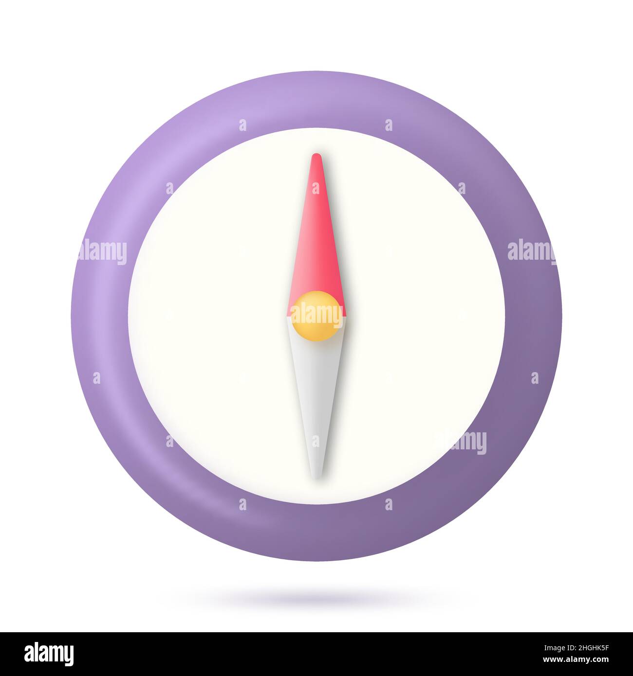 Icône du compas 3D Illustration de Vecteur