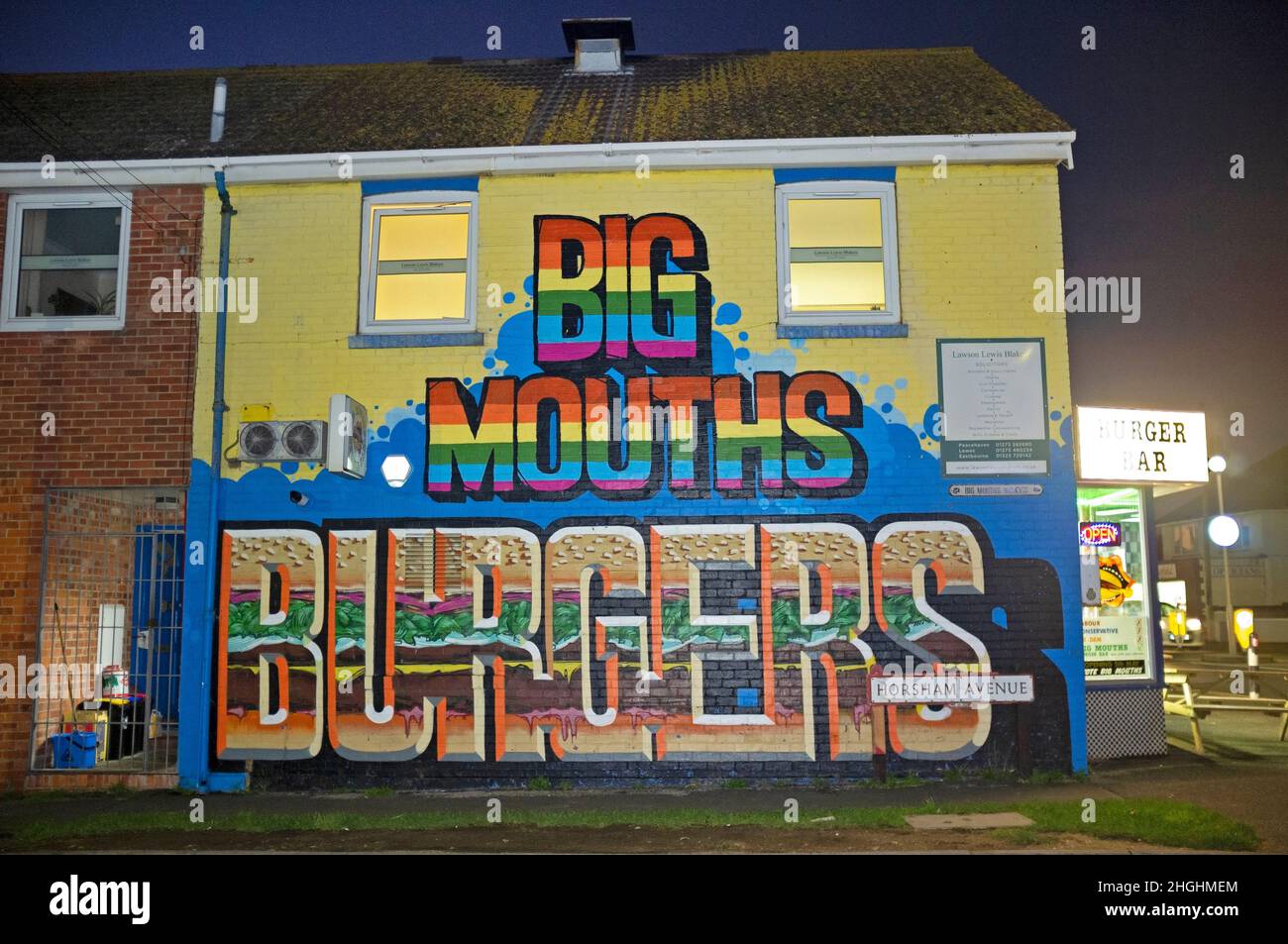 Un Burger bar à Brighton Banque D'Images