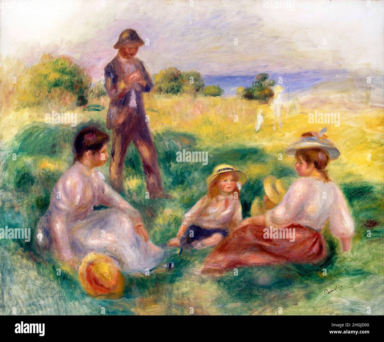 Fête dans le pays à Berneval par Pierre Auguste Renoir (1841-1919), huile sur toile, 1898 Banque D'Images