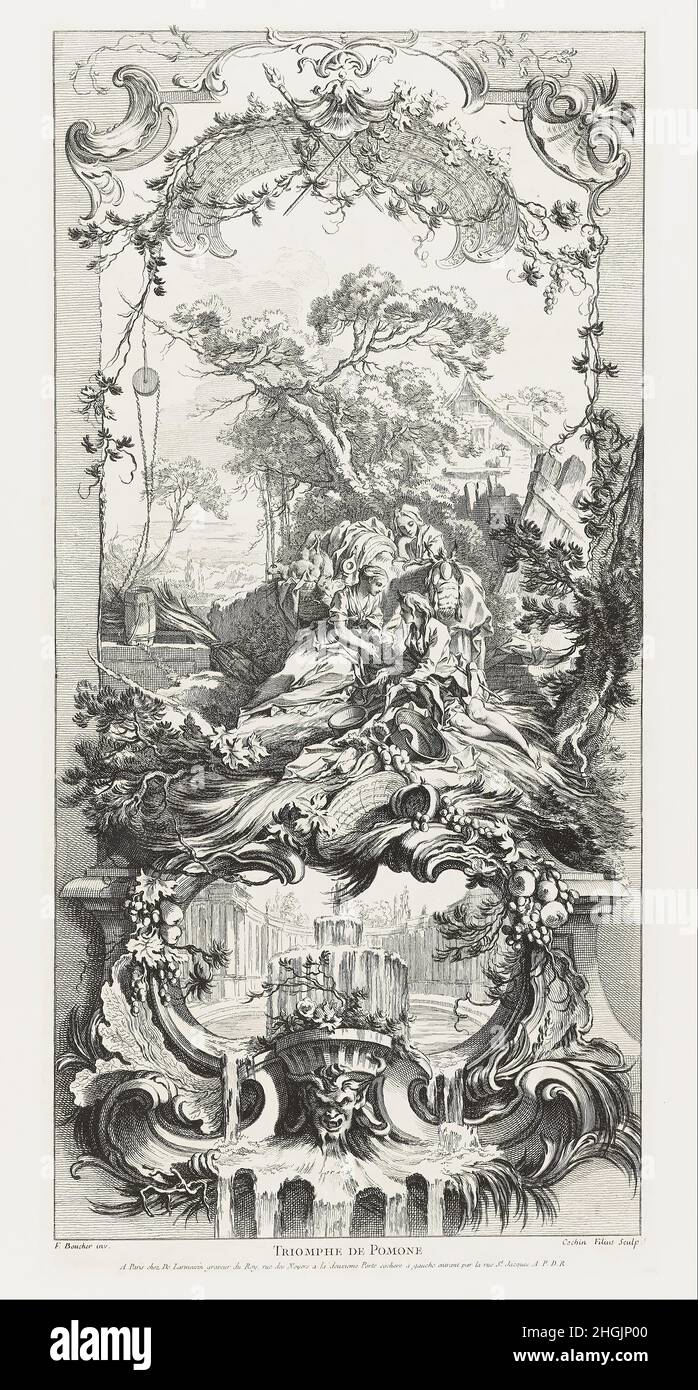 Charles-Nicolas Cochin le plus jeune - Screen Design- Triomphe de Pomone (Triumph de Pomona) de Nouveaux Morceaux pour des paraves (ne... Banque D'Images Charles-Nicolas Cochin le plus jeune - Screen Design- Triomphe de Pomone (Triumph de Pomona) de Nouveaux Morceaux pour des paraves (ne... Banque D'Images