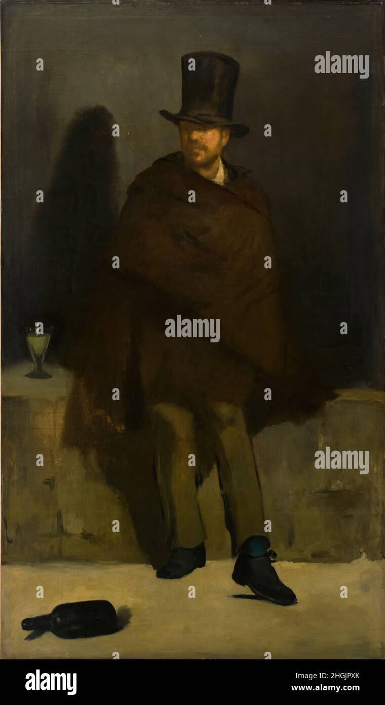 L'absinthe - 1859 - huile sur toile 105,6 x 180,5 cm - Manet Édouard Banque D'Images