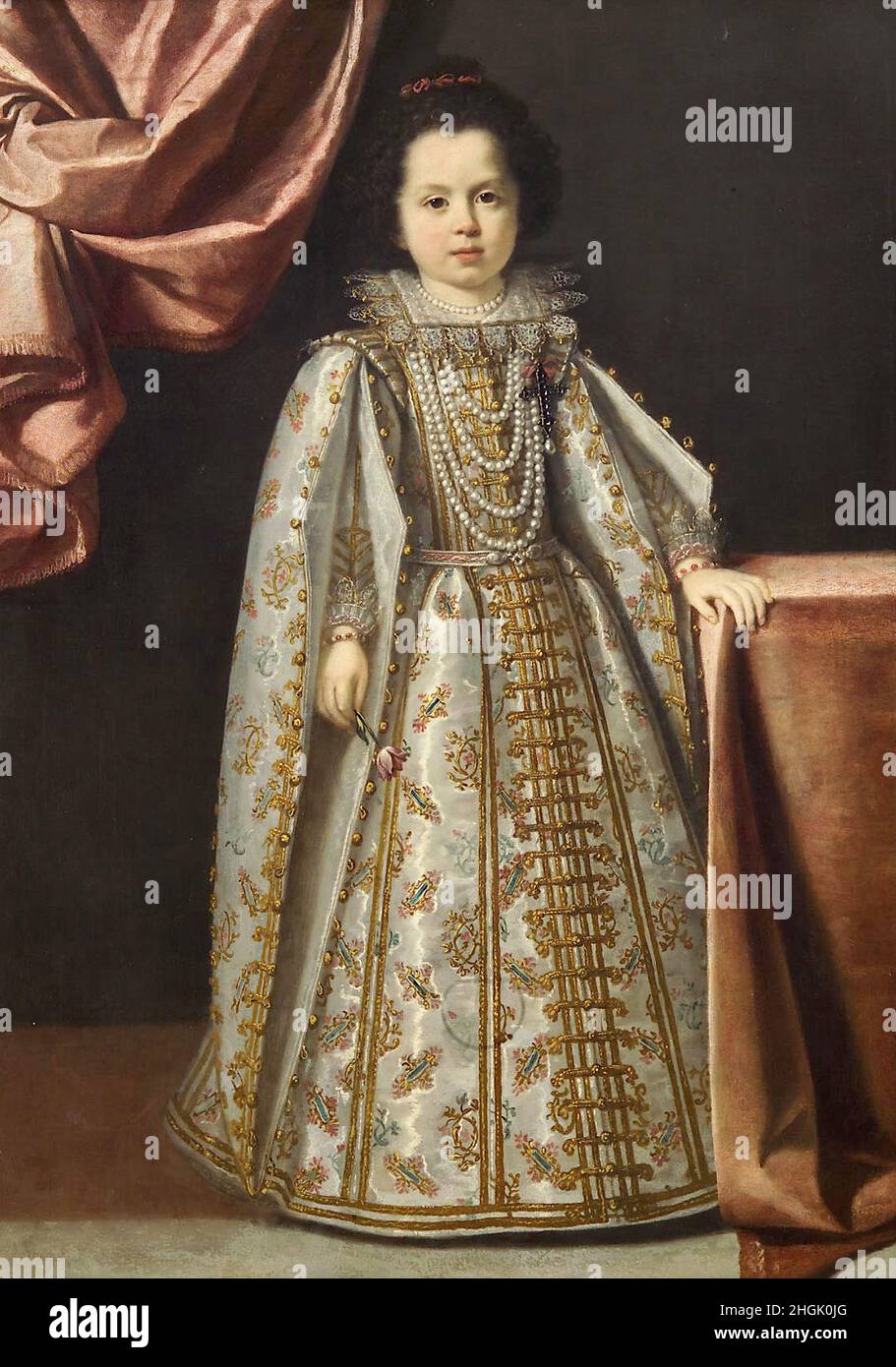 Vittoria della Rowe im alter von vier bis fünf Jahren - 1626 28 - huile sur toile 115 x 84 cm - Lippi Lorenzo Banque D'Images
