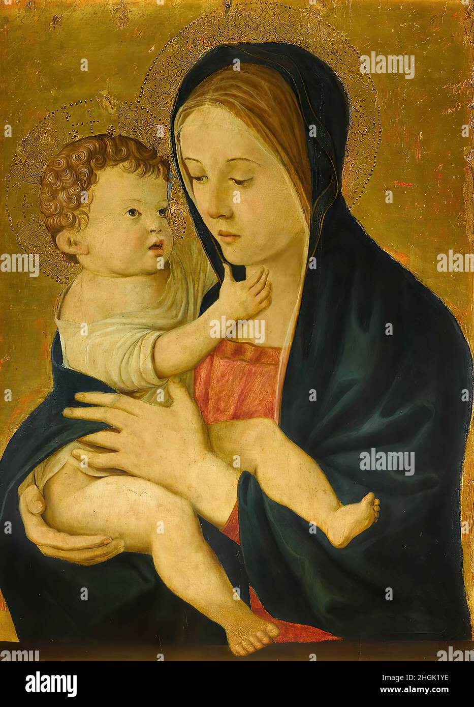 Madonna col bambino - 1470 75 - tempera su tavola 65 × 46,5 cm - mwxBellini Giovanni Banque D'Images