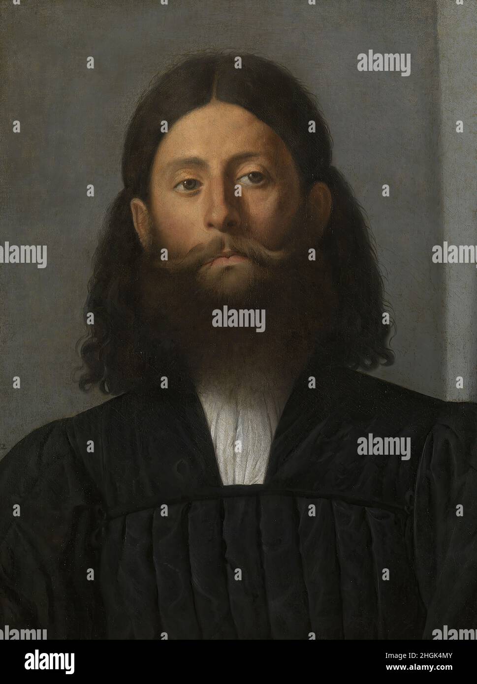 Portrait d'un homme barbu - 1515 18 - huile sur toile 53,6 x 40,0 cm - Lotto Lorenzo Banque D'Images