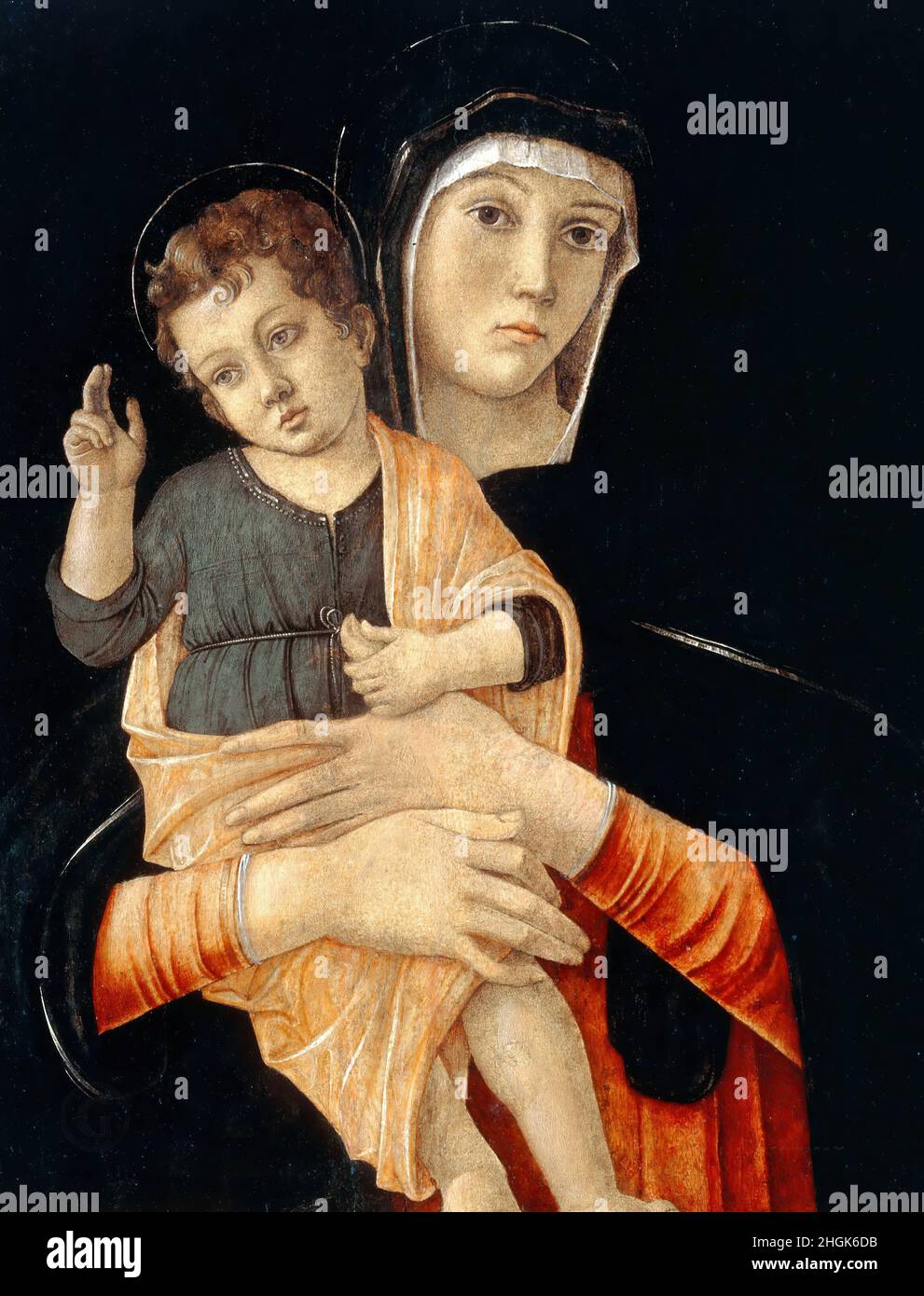 Madonna col Bambino benedigente - 1475 79 - tempera su tavola 79 x 63 cm - Bellini Giovanni Banque D'Images