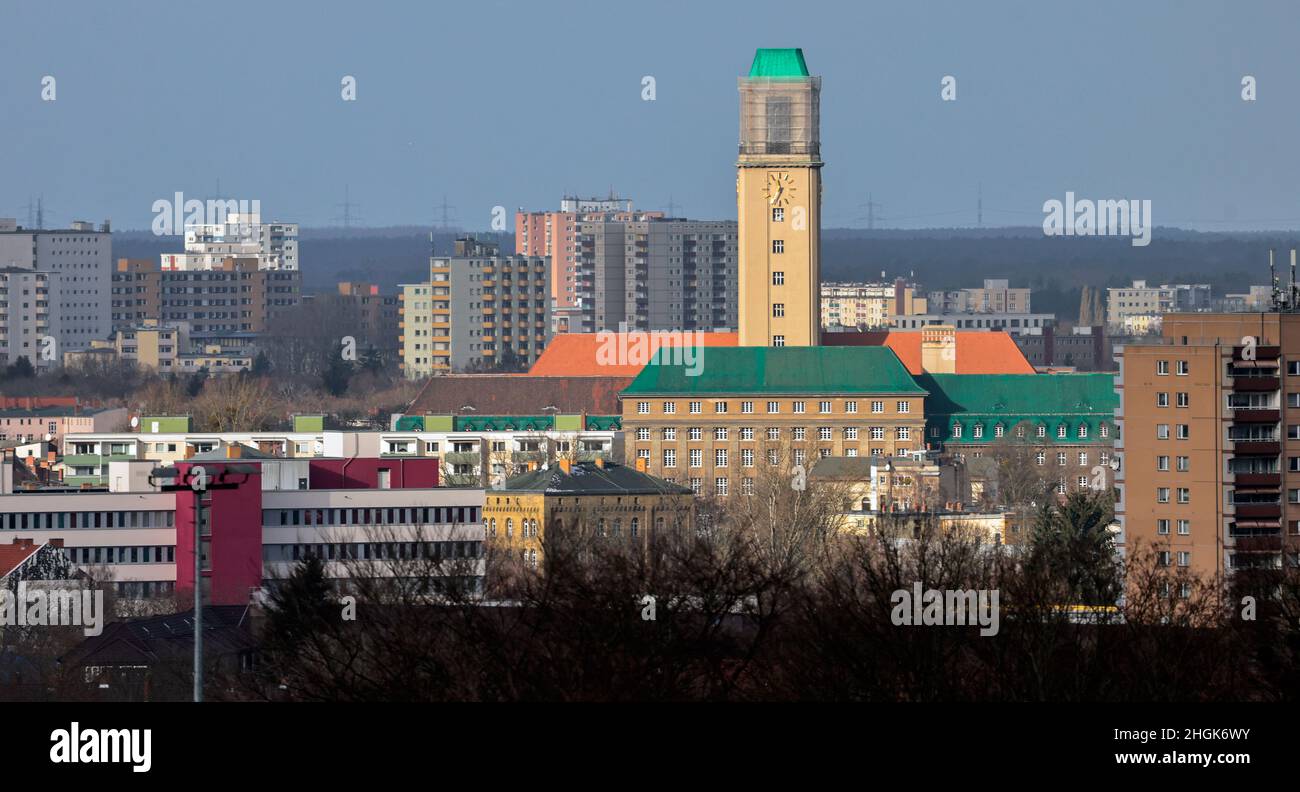 Berlin, Allemagne.20th janvier 2022.Vue sur l'hôtel de ville de Spandau.Credit: Hannibal Hanschke/dpa/Alay Live News Banque D'Images