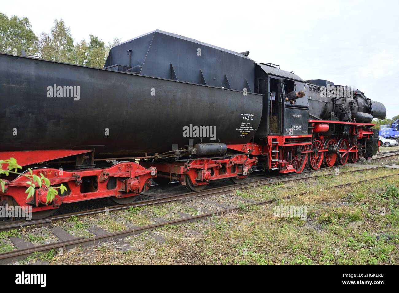 Locomotive à vapeur de classe 528038 hantée .Stadthagen, allemagne Banque D'Images