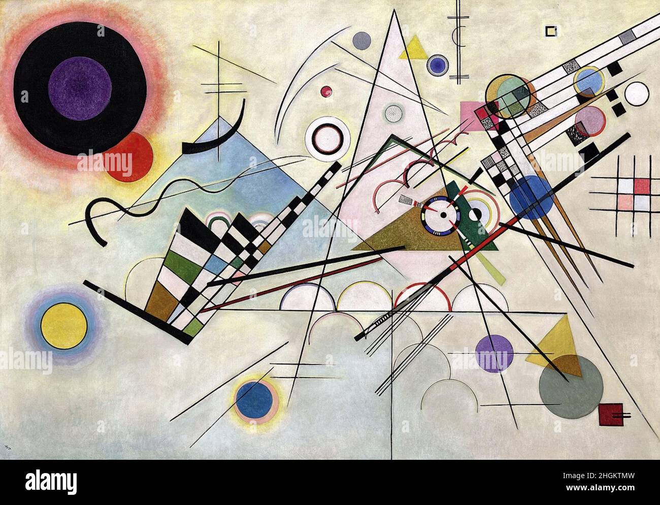 Composition 8 - 1923 - huile sur toile 140,3 x 200,7 cm - Kandinsky Vassily Banque D'Images