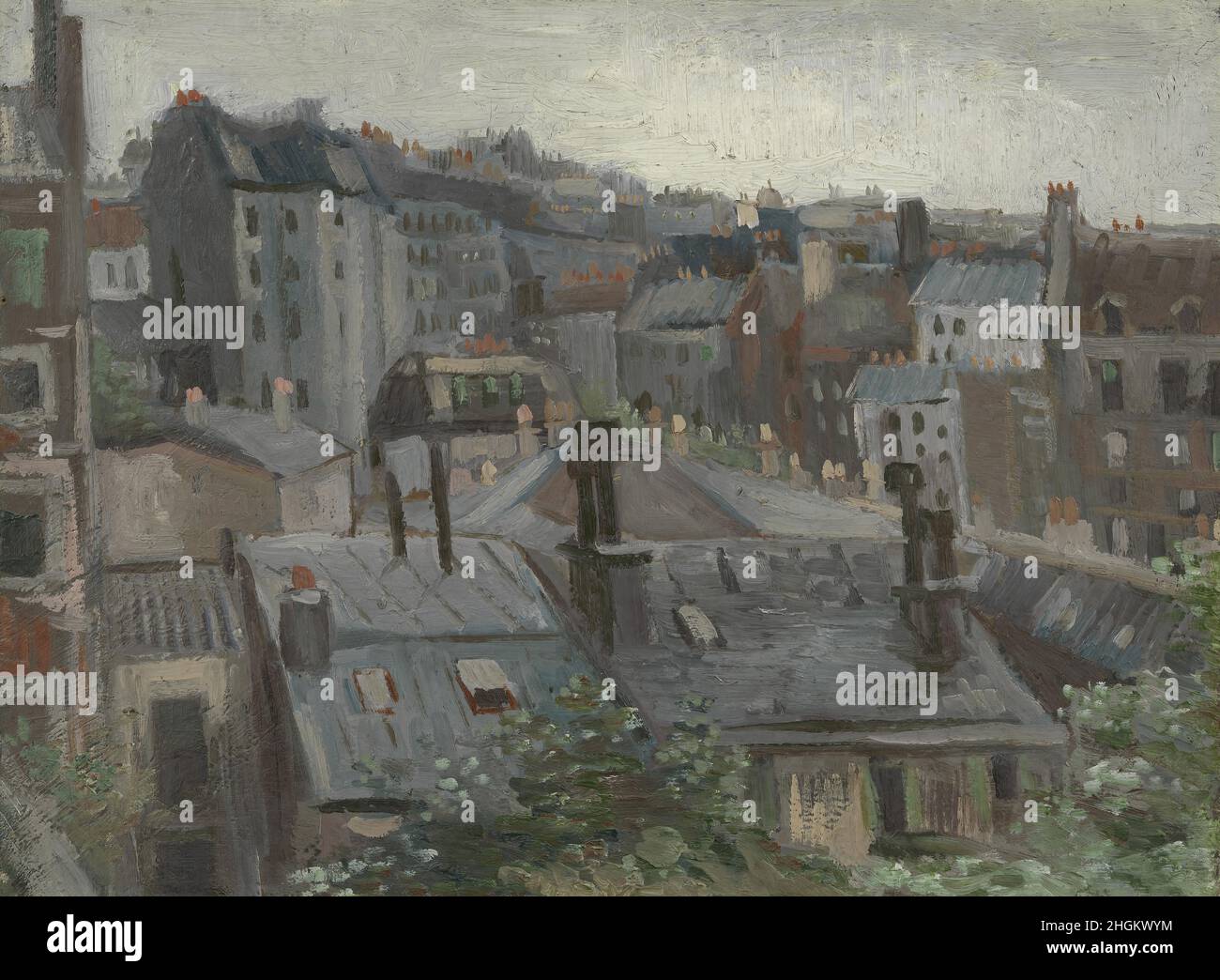 Vue de Vincent's Studio - 1886 - huile sur toile 30,1 x 40,8 cm - vg21Van Gogh Vincent Banque D'Images