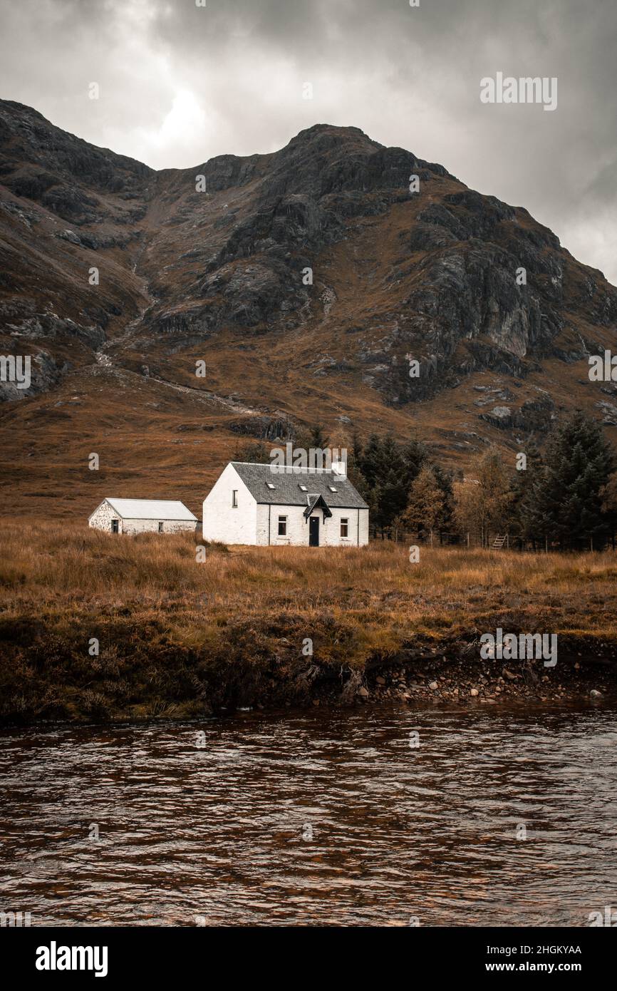 Journée nuageuse au-dessus de Buachille Etive Mor, Glencoe, Scottish Highlands Banque D'Images
